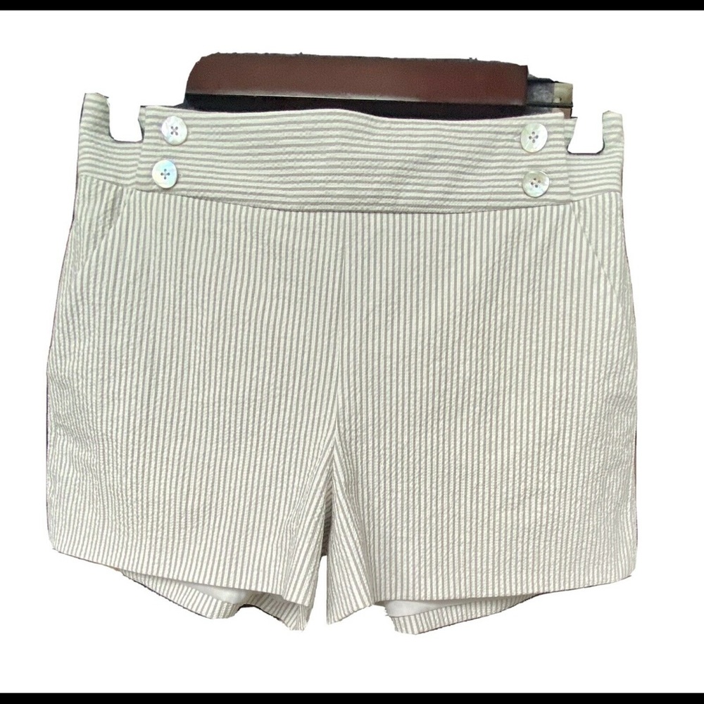 New No Tag VERONICA BEARD Shorts KIMM Like Size 6 Seersucker Lined